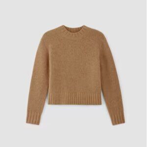 Everlane Alpaca Cropped Crewneck Sweater Tiger's Eye S